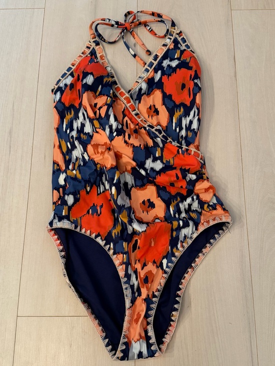 Boden Other - Boden Navy & Orange Floral One-Piece Swimsuit